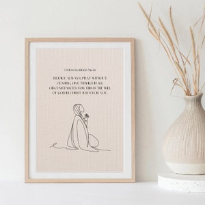 Praying to God Wall Art | 1 Thessalonians 5:16-18