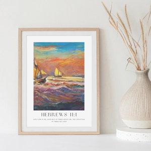 Hebrews 11:1 Bible Oil Painting