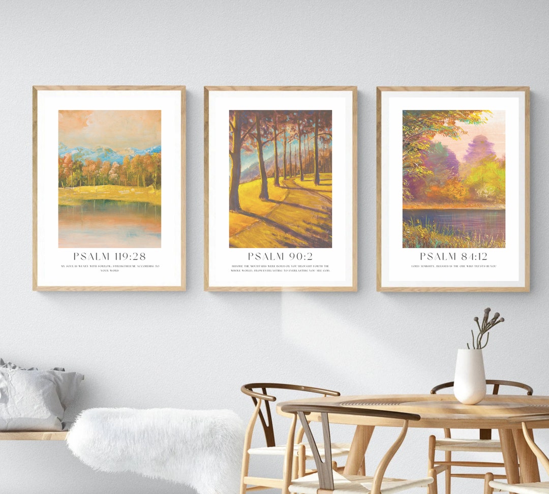 PSALM Print BIBLE Scripture Verse Wall ART- Modern Biblical Christian ...