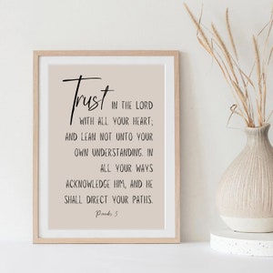 Proverbs 3:5-6 Wall Art