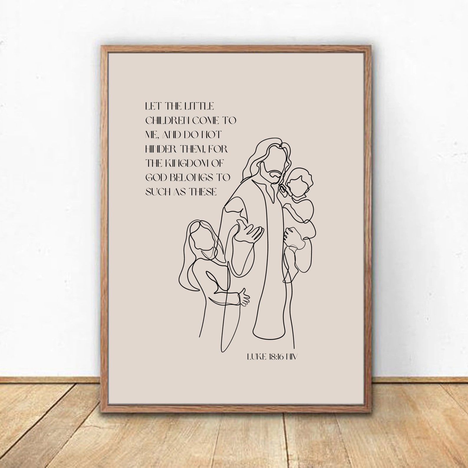 Jesus and Children | Luke 18:16 NIV - Etsy