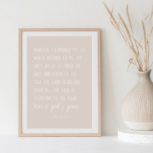 Acts 20:24 Wall Art
