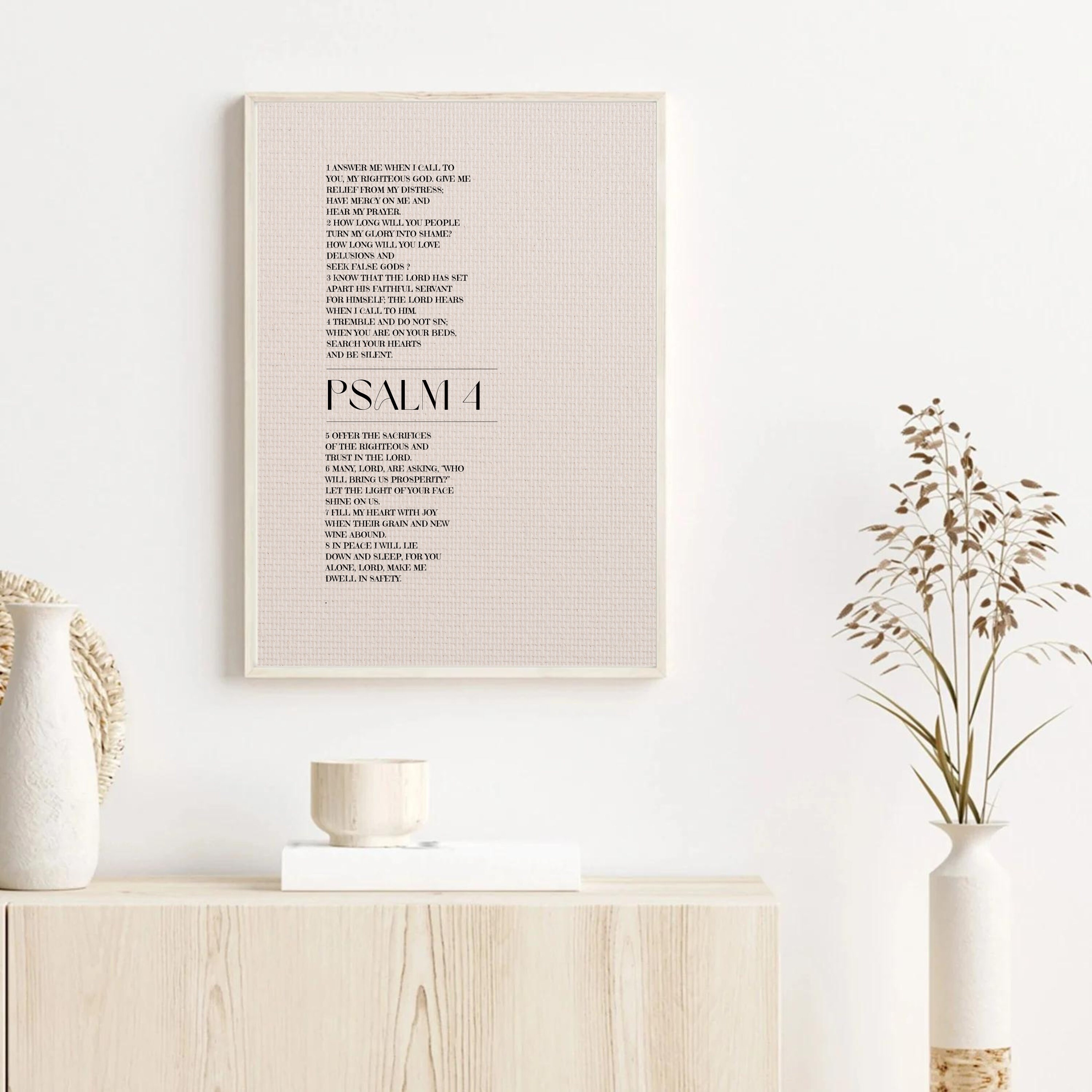 Psalm 4 Bible Print - Etsy