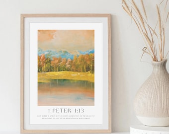 1 Peter 1:13 Bible Oil Painting