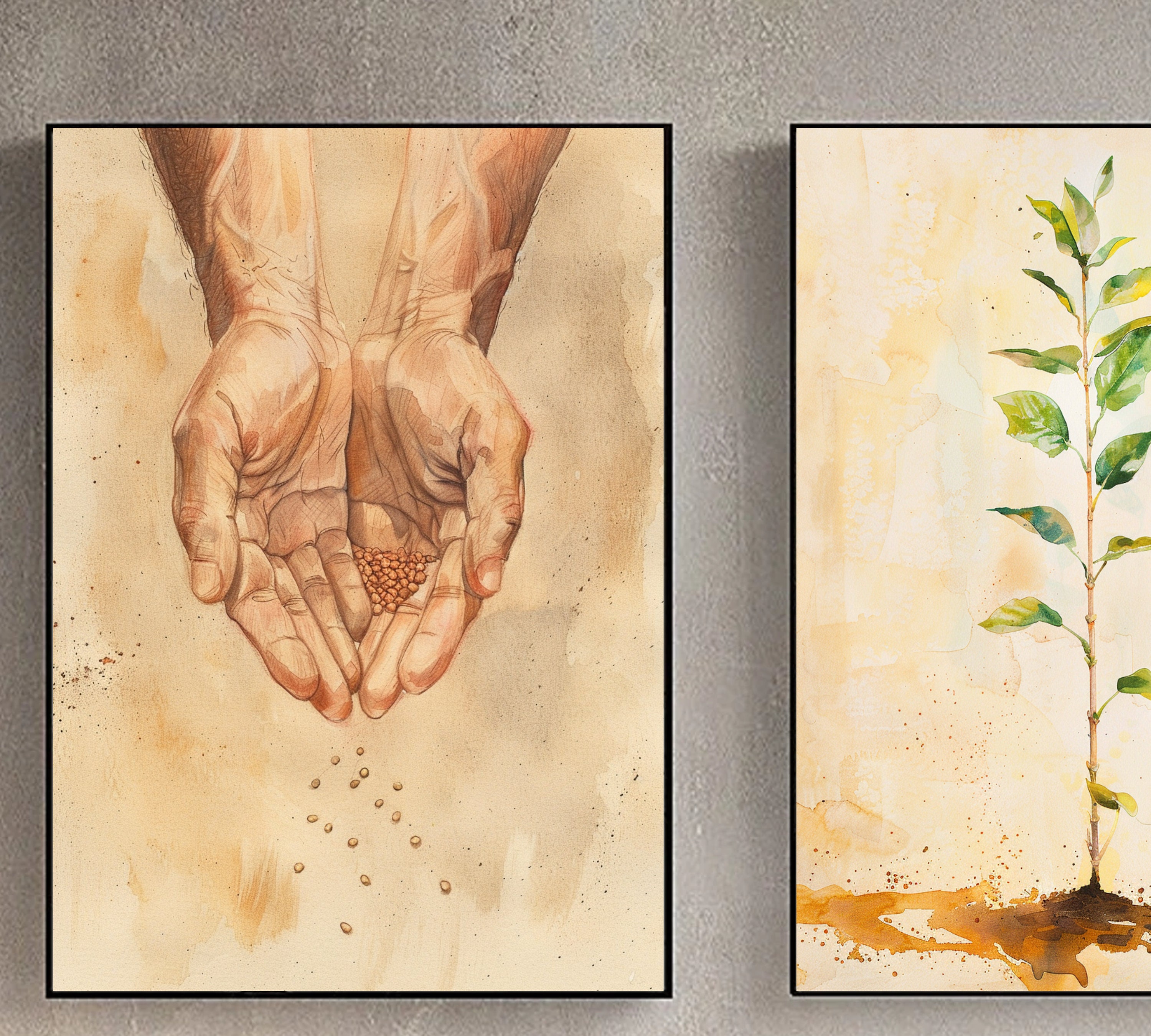Parable of the Mustard Seed - Set of 2 Digital Posters, Faith Like a ...