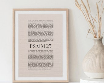 Psalm 25 Bible Print