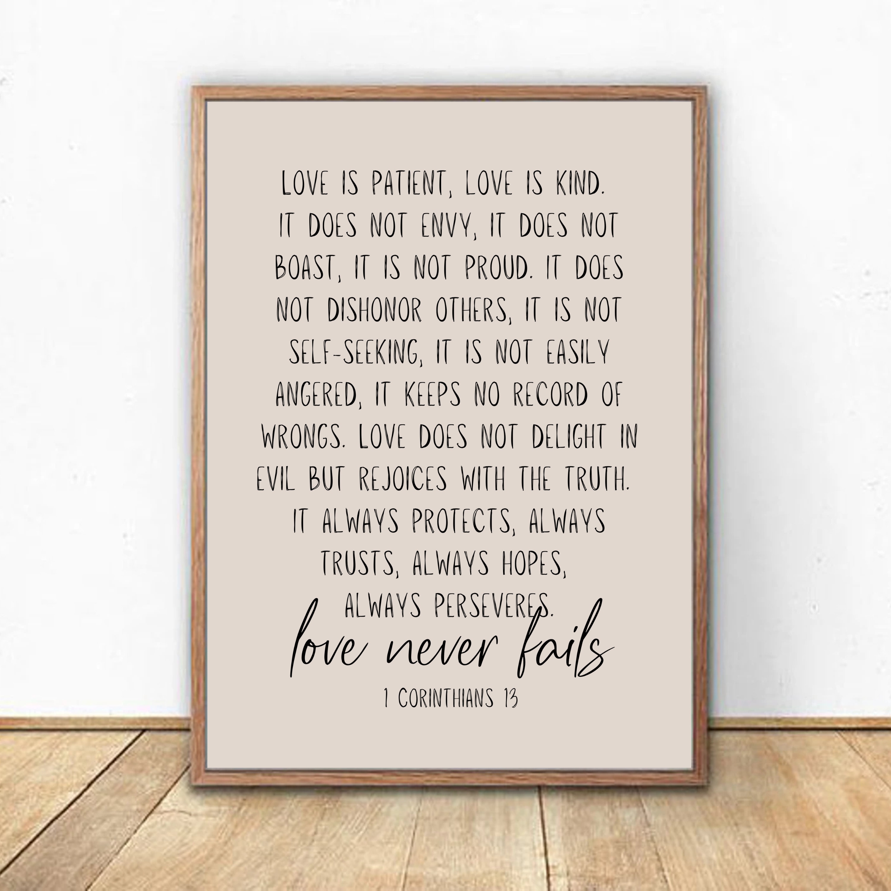 1 Corinthians 13 Wall Art - Etsy
