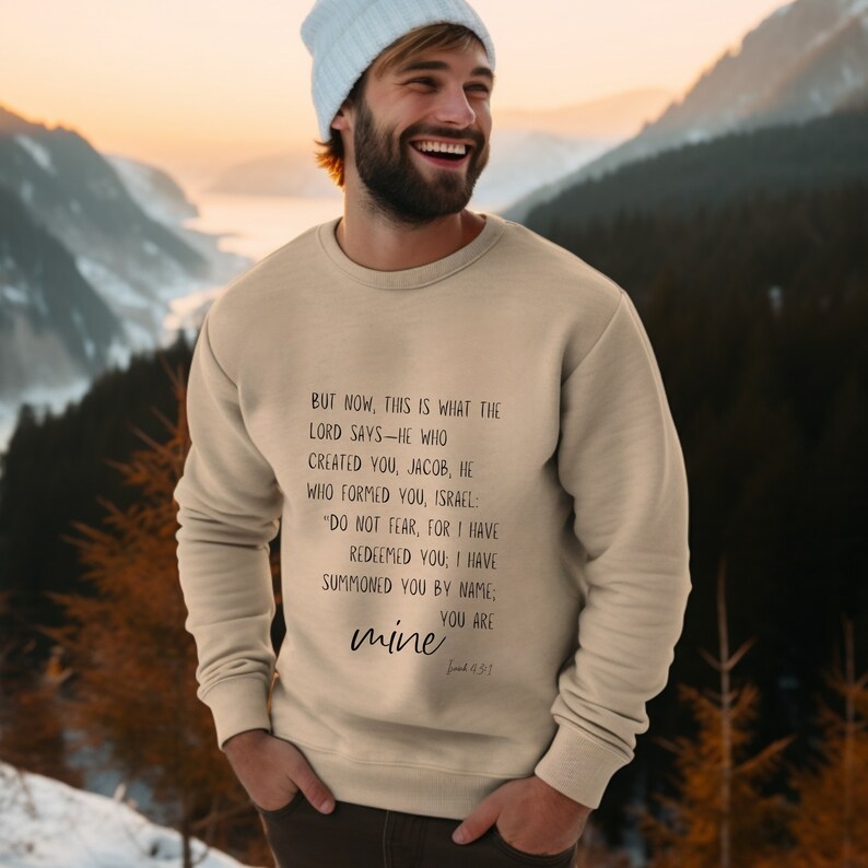 Isaiah 43:1 Fear Not, I Have Redeemed You Inspirational Scripture Hoodie modern christian fashion image 7