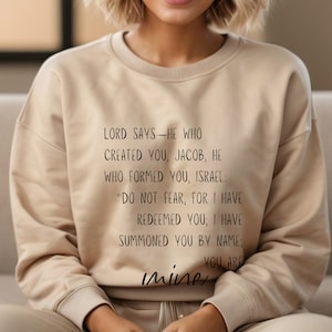 Isaiah 43:1 Fear Not, I Have Redeemed You Inspirational Scripture Hoodie modern christian fashion image 10