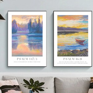 Psalm 147 | Set of 2 Bible Verses Print | Christian Gift
