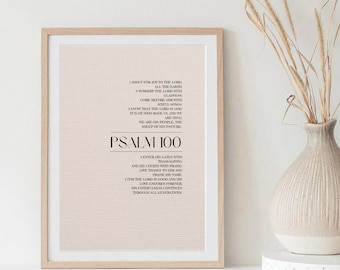 Psalm 100 Bible Print