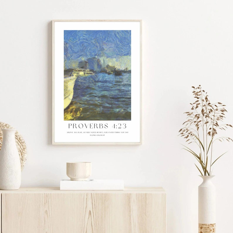 Proverbs 4:23 Bible Oil Painting - Etsy