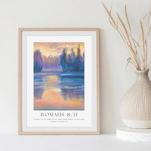 Romans 8:31 Bible Oil Painting