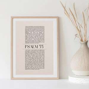Psalm 55 Bible Print