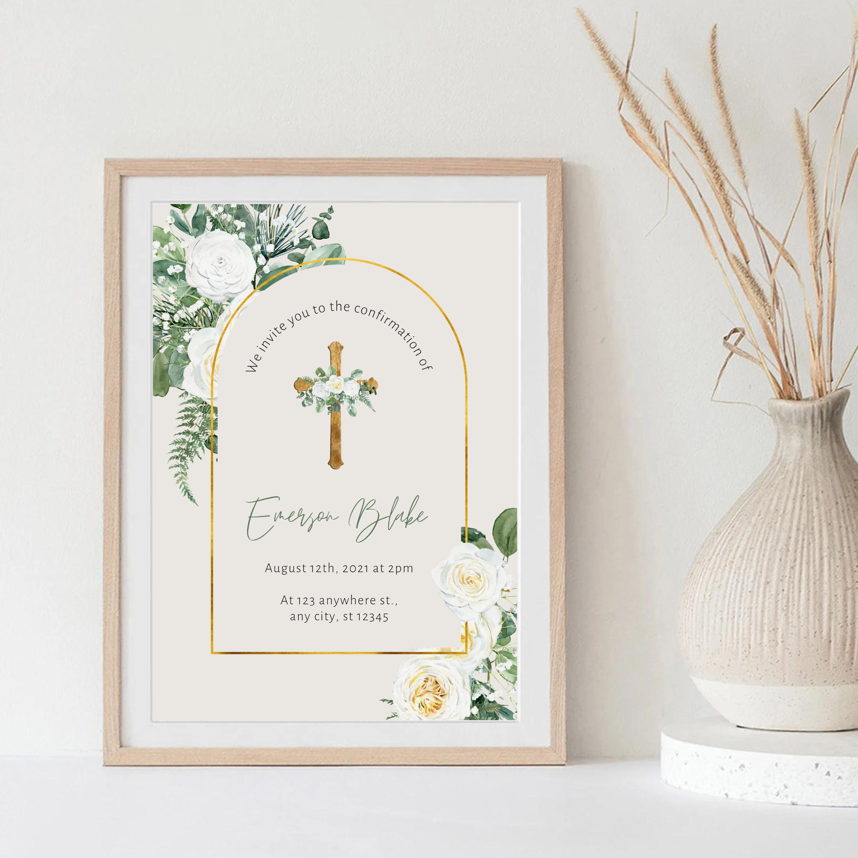 Christian Confirmation Invitation | E-invite Communion per Whatsapp ...