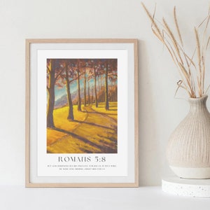 Romans 5:8 Bible Oil Painting