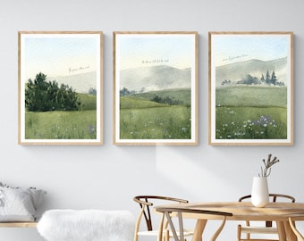 Isaiah 40:8 | Forest Christian Set | Psalm Living Room Art