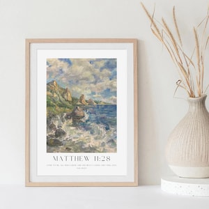 Matthew 11:28 Bible Oil Painting