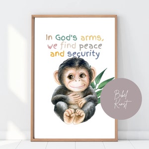 Christian Animal Nursery Set of 6| Religious Wall Art for Kids - Etsy
