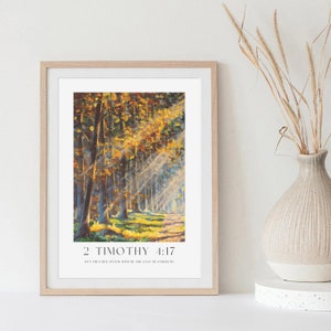 2 Timothy 4:17 Bible Oil Painting
