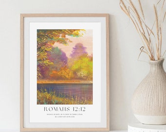 Romans 12:12 Bible Oil Painting
