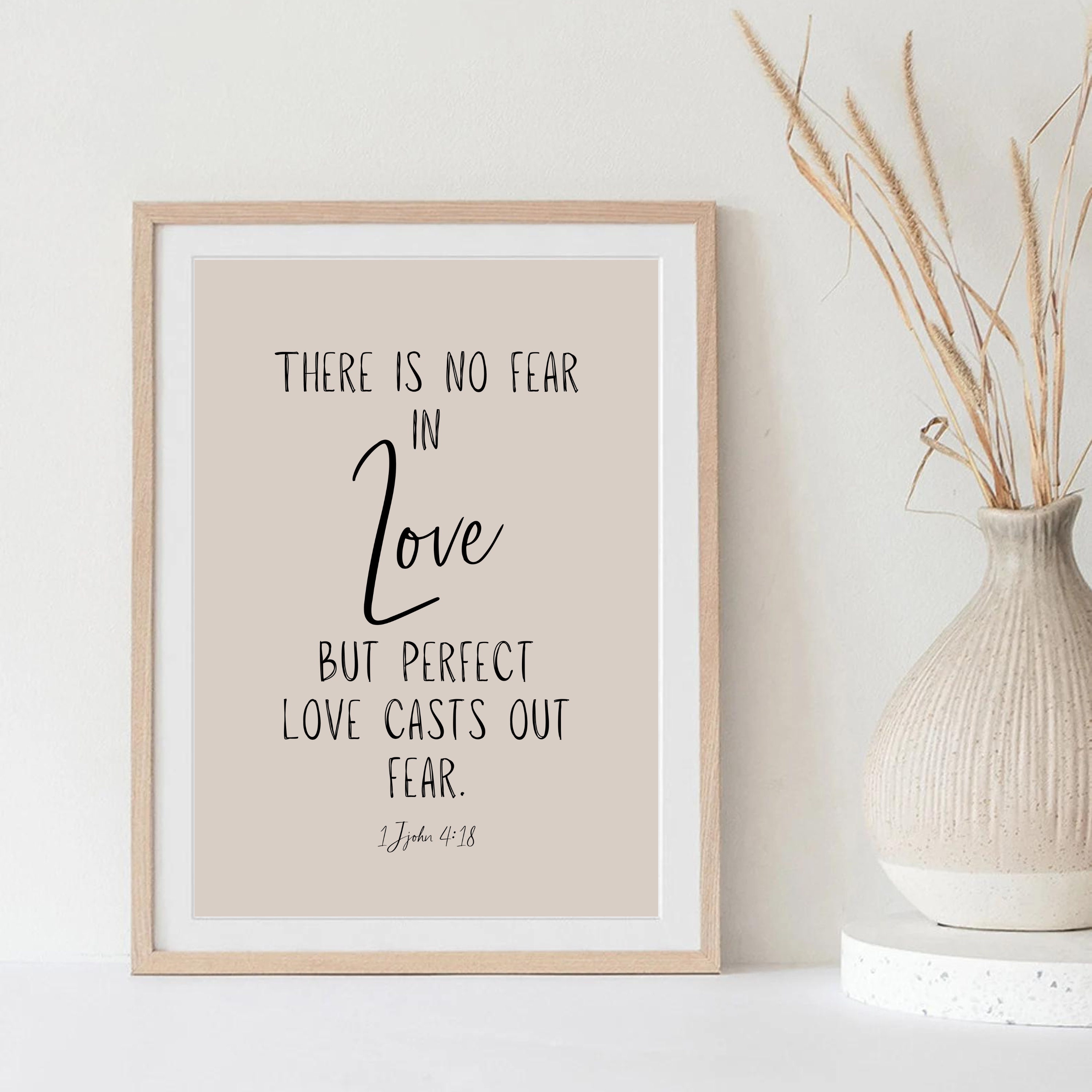 1 John 4:18 Bible Verse | There is No Fear in Love - Etsy