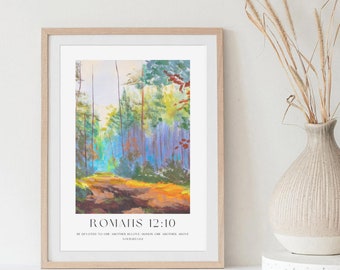 Romans 12:10 Bible Oil Painting