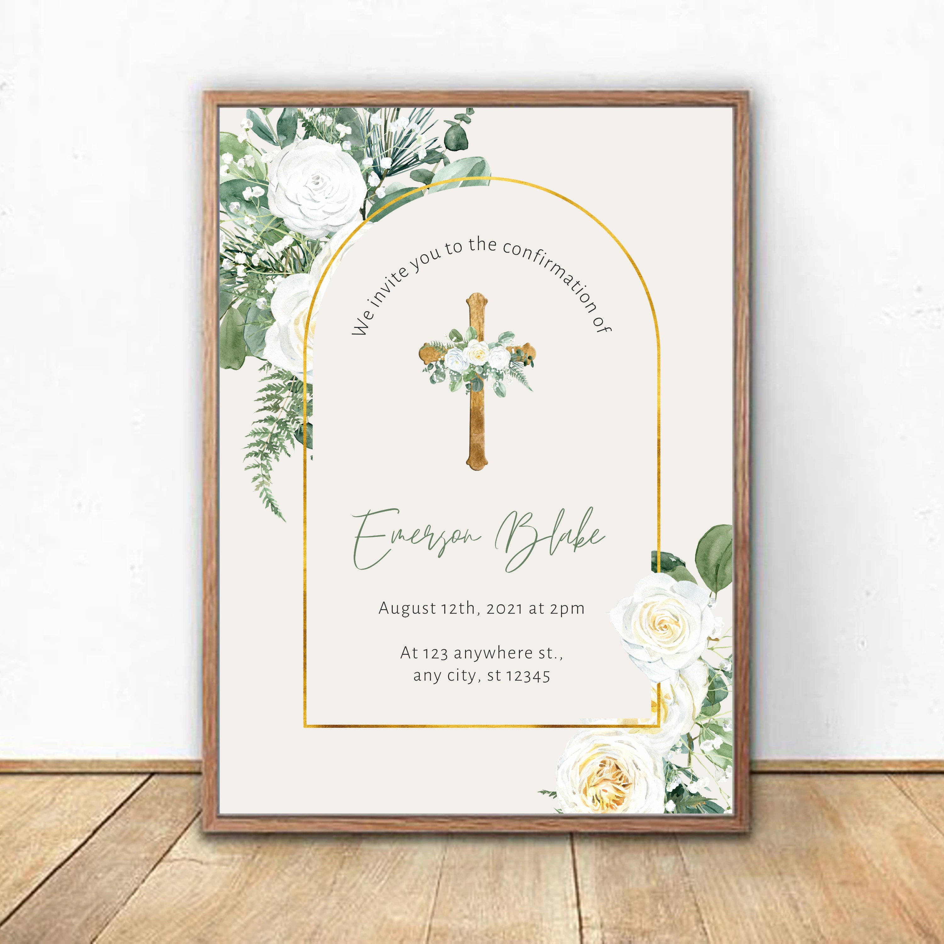 Christian Confirmation Invitation | E-invite Communion per Whatsapp ...