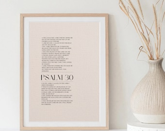 Psalm 30 Bible Print