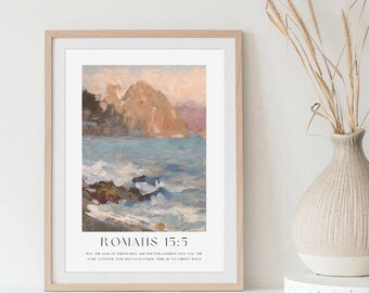 Romans 15:5 Bible Oil Painting