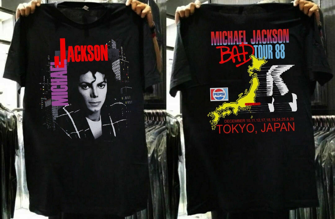 Discover Michael Jackson Bad Tour 1988 T-Shirt