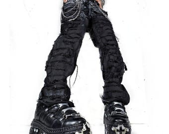 Vintage Tornado Mart Whisker Distressed Hype Style Denim Jeans