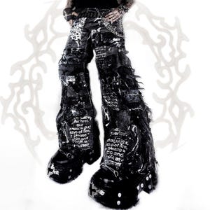 クラスト　パンク　バックパック　パンツ Crust punk pants - Etsy 日本