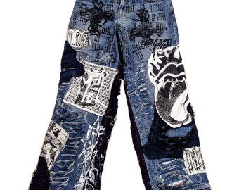 Sinskins Upcycled Baggy Alternative Swag Anime Aesthetic