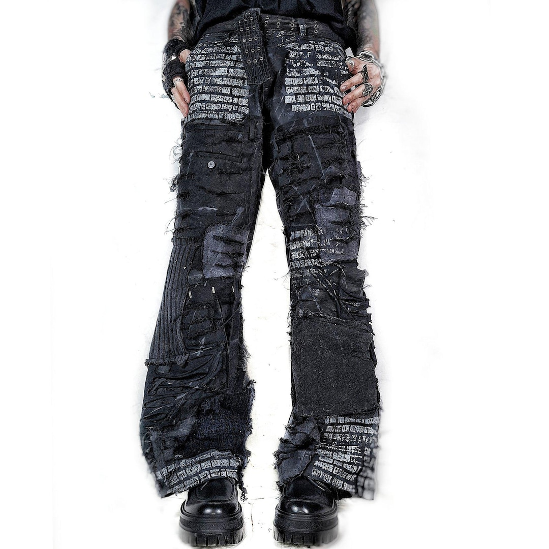 パンツ Destroy custom patch work denim .Y2K il_1080xN.7903510087_91ae.jpg