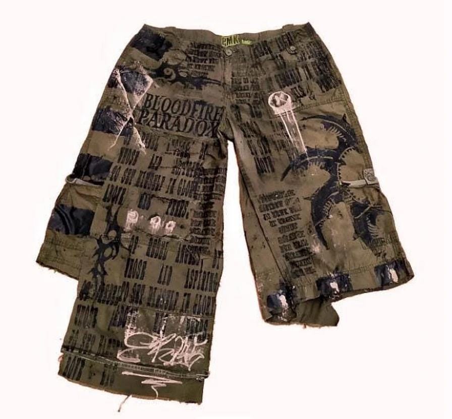シマムラ-迷彩 wide buggy shorts pants OPIUM Men's Luxury Oversized Cargo Shorts – HEYFANCYSTYLE