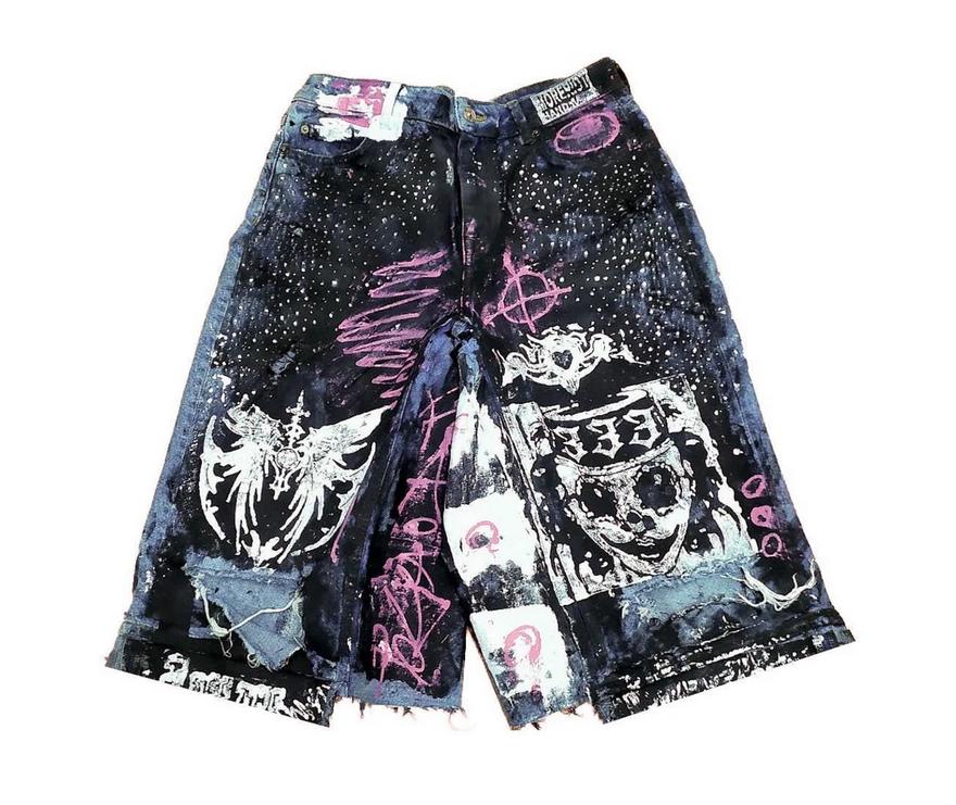 シマムラ-迷彩 wide buggy shorts pants OPIUM Men's Luxury Oversized Cargo Shorts – HEYFANCYSTYLE