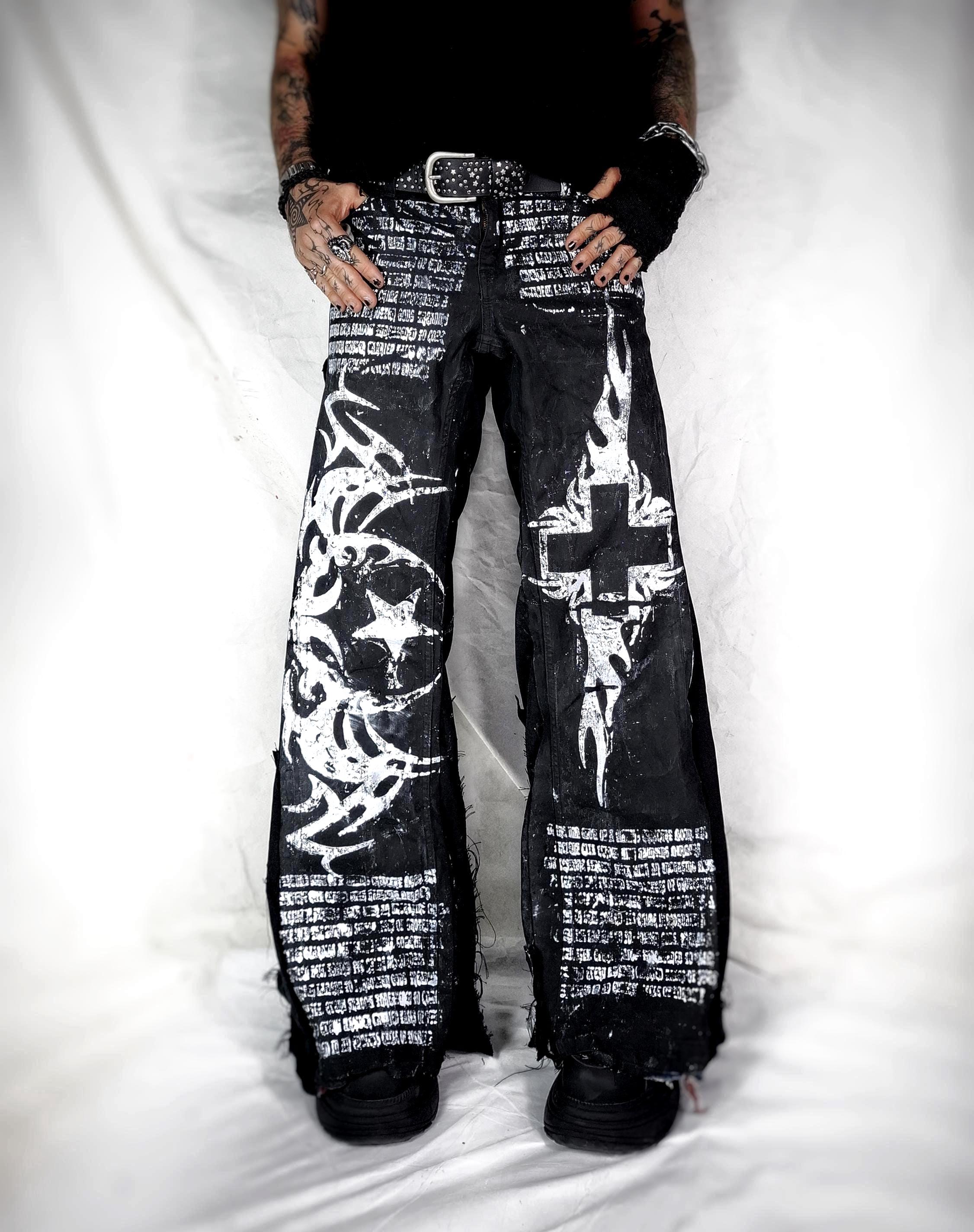 Cyber Y2k Jeans Men - Etsy New Zealand