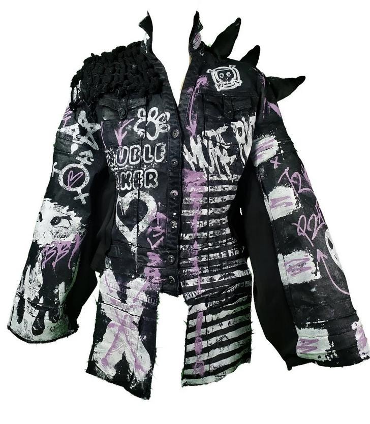 ジャケット・アウター 00s y2k gauze gothic lolita punk jacket 00s y2k gauze gothic lolita punk jacket
