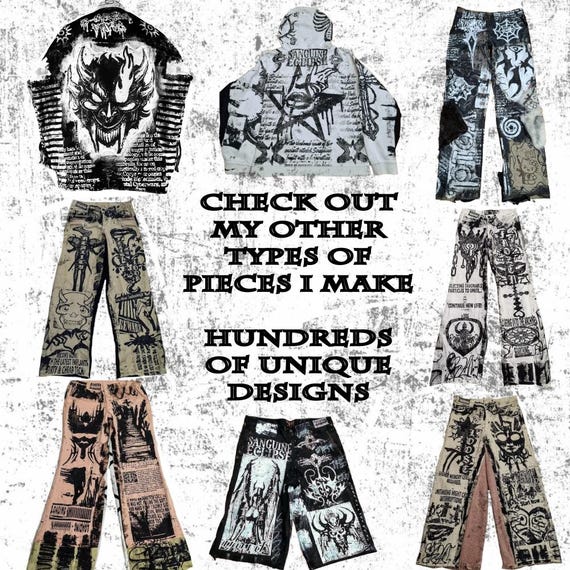 Sinskins Upcycled Baggy Alternative Swag Anime Aesthetic Graphic