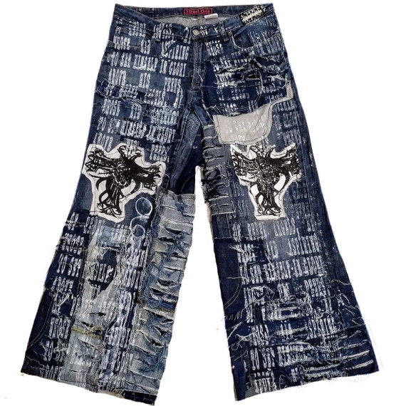 Sinskins Upcycled Baggy Alternative Cyber Y2K Rare Aesthetic Sinskins Upcycled Baggy Alternative Cyber Y2K Rare Aesthetic