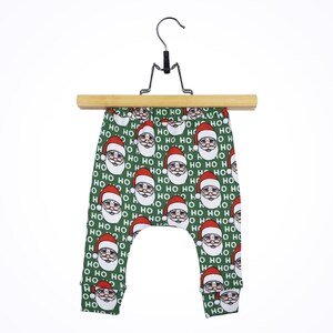 Christmas Santa Print Baby Leggings: Holiday Cotton Joggers