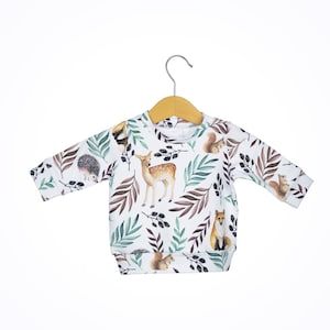 Forest Animals Baby Sweatshirt: Cotton Blend Kids Clothes