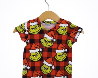 Christmas Thief Baby T-Shirt: Green Monster Holiday Outfit