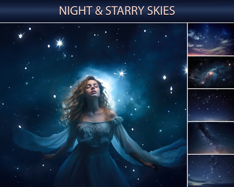 Night & Starry Skies for Cloudy Evening Digital Photo