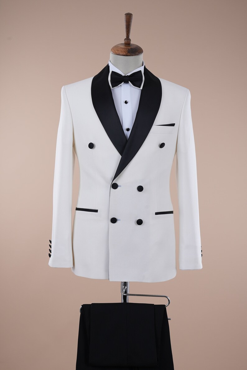 PAREZ Men's Doublebreasted Shawl Collar Grooming Slim Fit Etsy