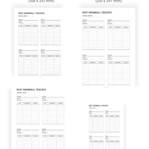 Minimal Debt Snowball Tracker Printable, Snowball Debt Plan, Snowball ...
