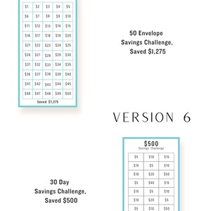 A6 Envelope Mini Saving Challenge Bundle