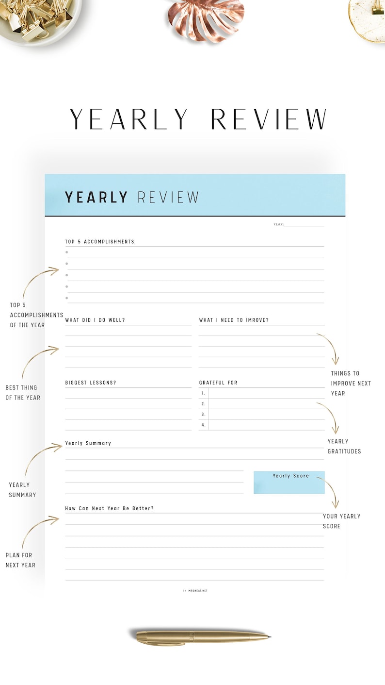 Yearly Review Template Printable, Yearly Overview Template, Yearly Yearly Review Template Printable, Yearly Overview Template, Yearly