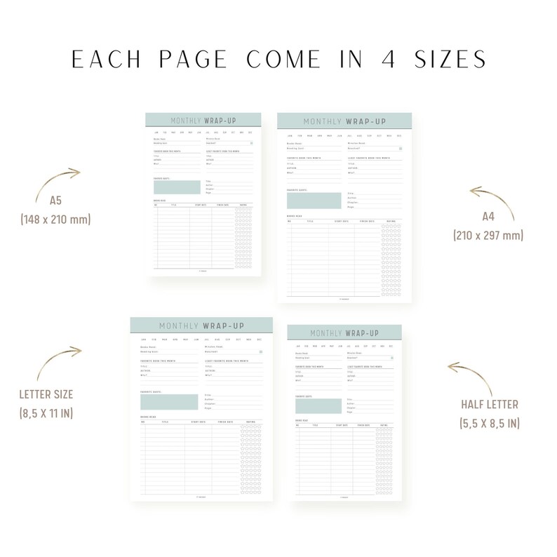 Monthly Reading Wrap up Template Reading Wrap up Printable Pdf A4 Monthly Reading Wrap up Template Reading Wrap up Printable Pdf A4